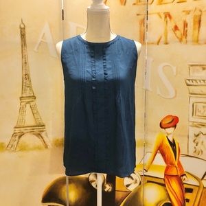 Ann Taylor blue sleeveless tops